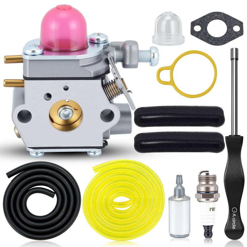Kizut 753-06190 M2510 Carburetor for Murray M2510 M2500 RM2510 Bolens BL110 BL160 BL425 for BC210 BC280 SS270 TroyBilt TB22 TB21EC TB22EC TB32EC TB42BC TB80EC Trimmer Parts WT-973 Kit - Image 1